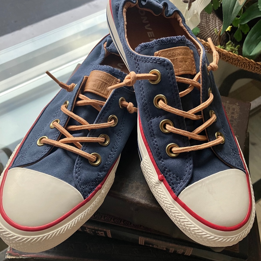 Converse Shorelines Navy Blue with Rope Laces - Size 9